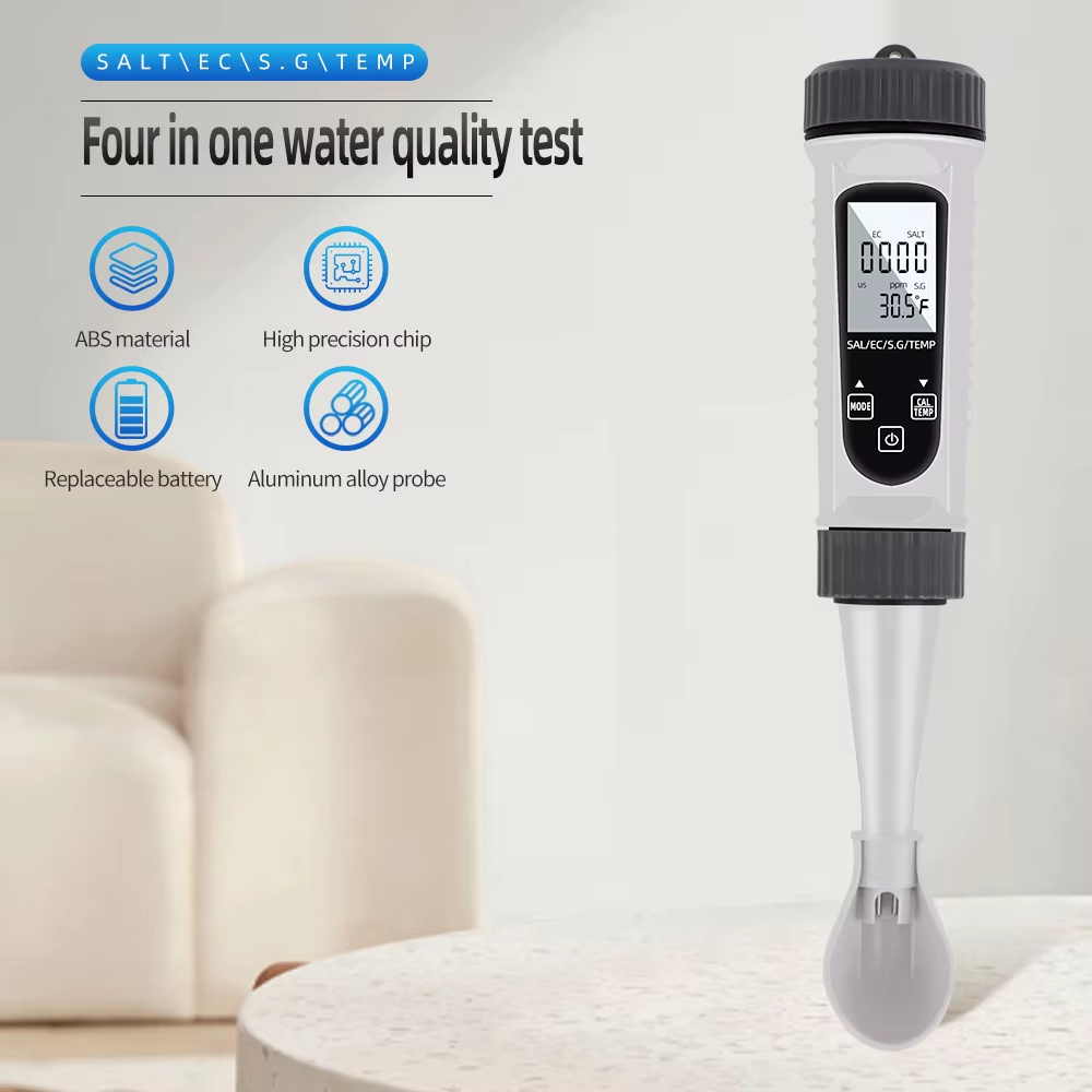 Ec Meter Digital - 4 en 1 : salinomètre numérique,