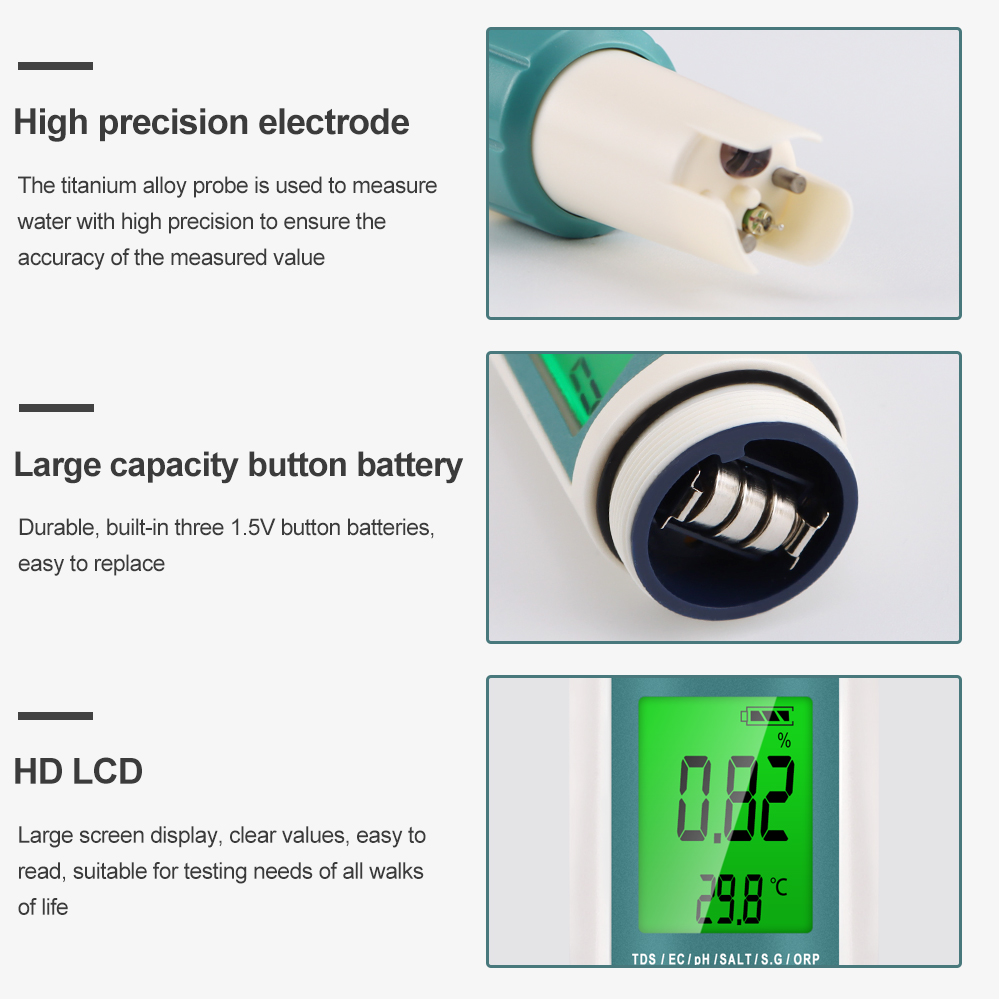7 en 1 PH TDS EC ORP salinité  - Ec Meter Digital avis et prix